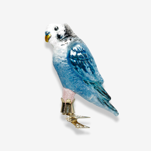 White & Blue Parrot Ornament