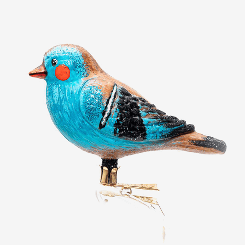 Blue & Brown Bird Clip-On Ornament