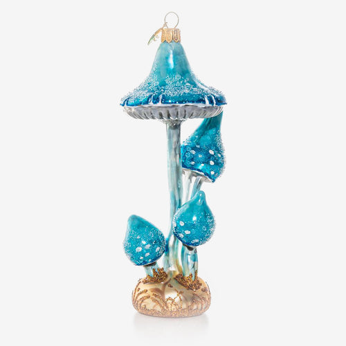 Blue Mushroom Group Ornament