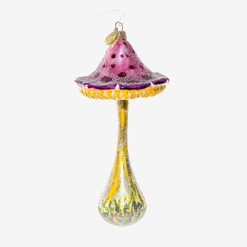 Purple Dotted Mushroom Ornament