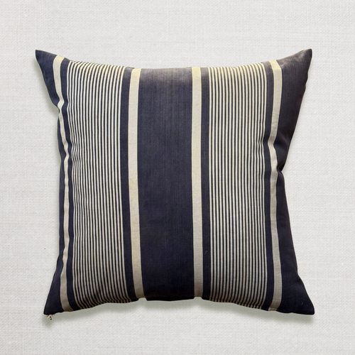 Custom 19th-century French Ticking Pillow (#3-12)