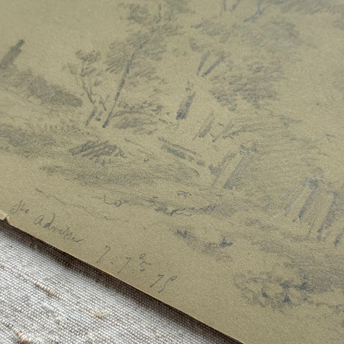19th-century French Pencil Drawing by Alphonse Baril (#33)