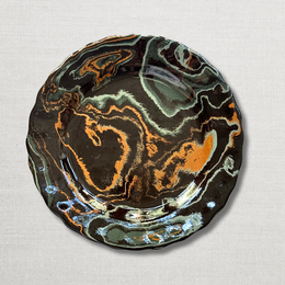 Marbled Dessert Plate XVIIIe in Glaciar (BZ #755)