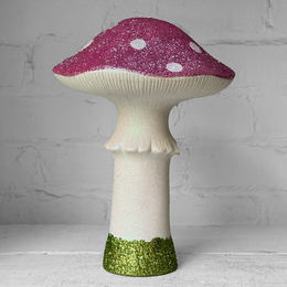 Large Glitter Mushroom in Pink