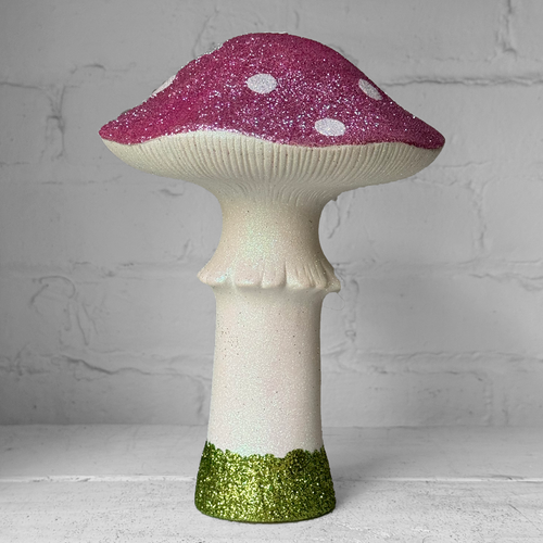 Large Glitter Mushroom in Pink