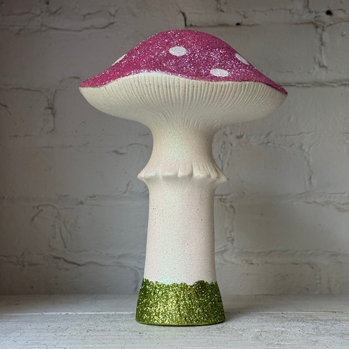 Large Glitter Mushroom in Pink