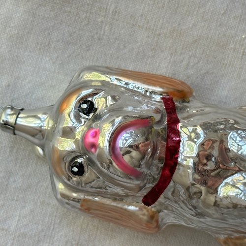 Nostalgic Large Dog with Red Collar Ornament