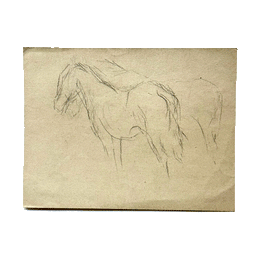 Evert Rabbers Early 20th-century Horse Drawing (ERA47)