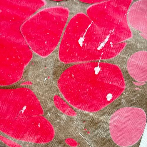 Hand Marbled One-of-a-Kind Zipper Pouch (#P14)