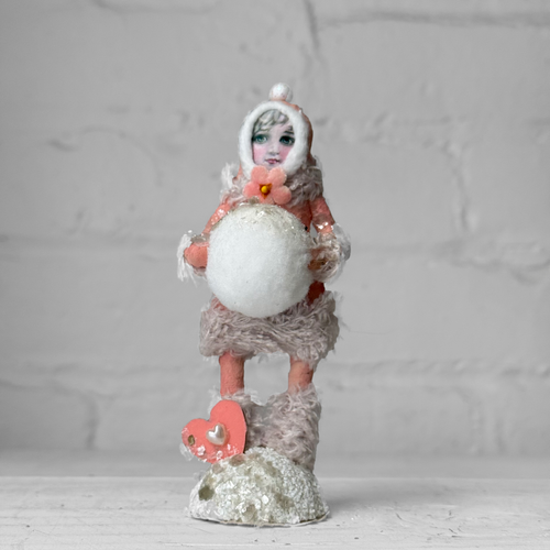 Spun Cotton Valentine's Day Figure with Snowball #21