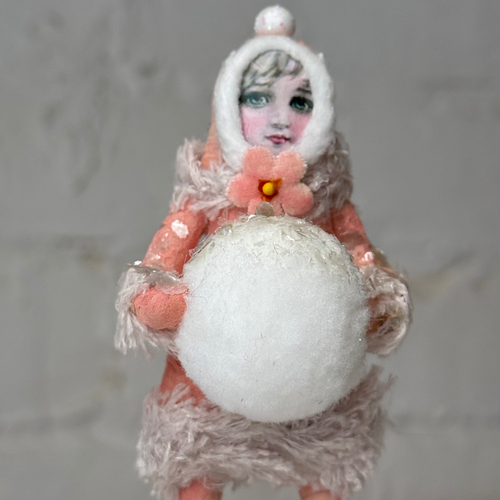 Spun Cotton Valentine's Day Figure with Snowball #21