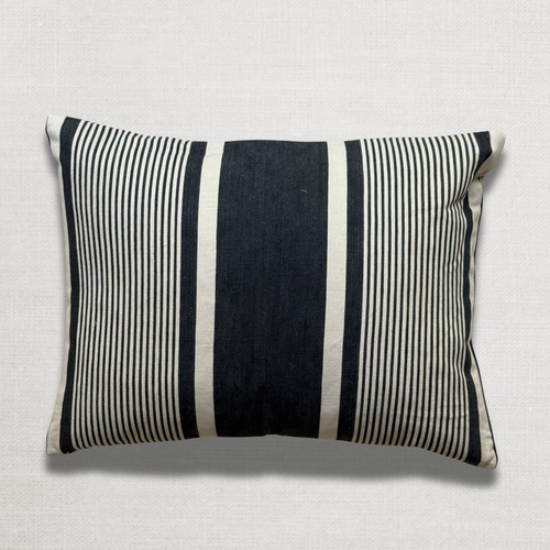 Custom 19th-century French Ticking Pillow (#46)