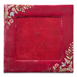 Liza Stems Silk Velvet Square Tabletop Frame in Poppy (#21)