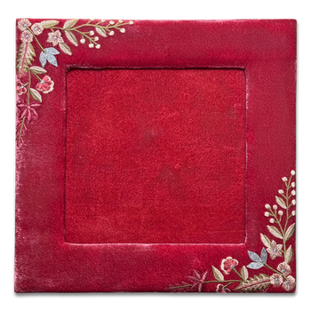 Liza Stems Silk Velvet Square Tabletop Frame in Poppy (#21)