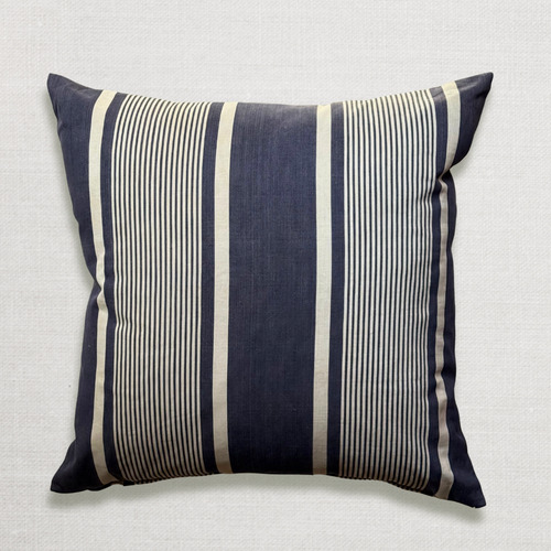 Custom 19th-century French Ticking Pillow (#3-12)