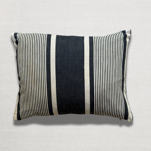 Custom 19th-century French Ticking Pillow (#46)
