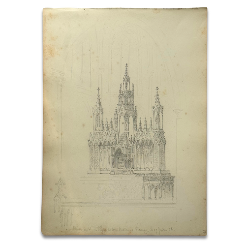 19th-century French Pencil Drawing by Alphonse Baril (#50)