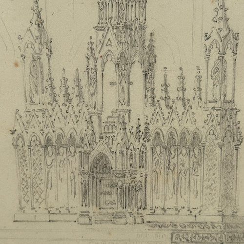 19th-century French Pencil Drawing by Alphonse Baril (#50)