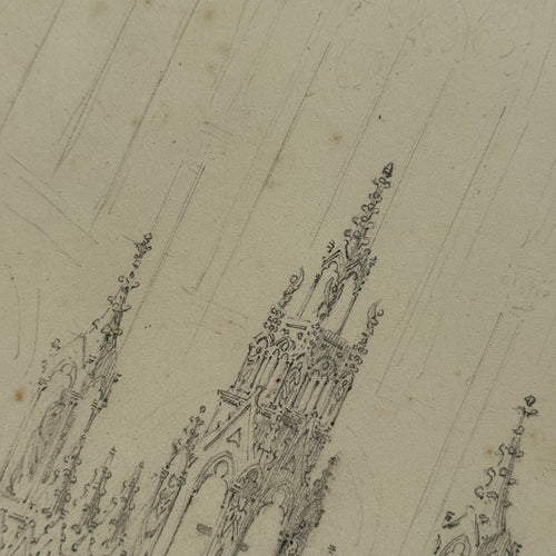 19th-century French Pencil Drawing by Alphonse Baril (#50)
