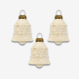 Set of 3 White Christmas Bells No. 1