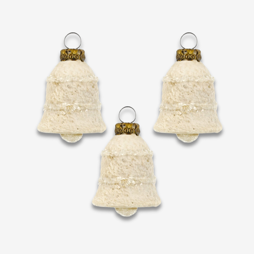 Set of 3 White Christmas Bells No. 1