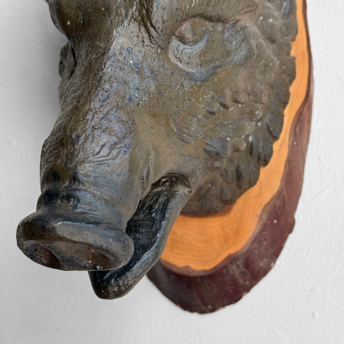 Early 20th-century Black Forest Carved Boar (BFBO-03)