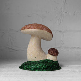 Ino Schaller Papier-Mâché Glitter Mushroom Couple