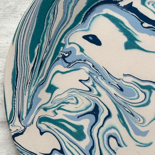 Marbled Dinner Plate in Bora Bora (BC #722)