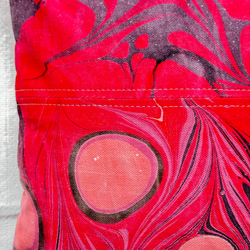 Hand Marbled One-of-a-Kind Pillow (26-10)
