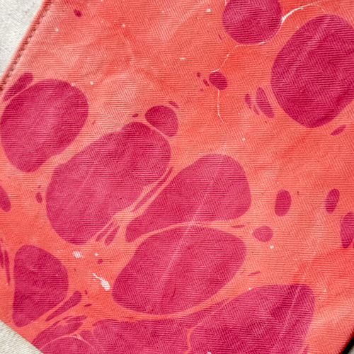 Hand Marbled One-of-a-Kind Zipper Pouch (#P14)