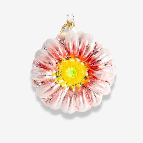 White & Pink Gerbera Blossom Ornament