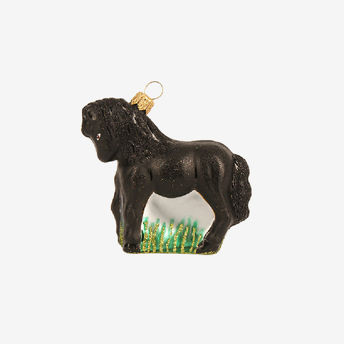 Little Horse Black Ornament