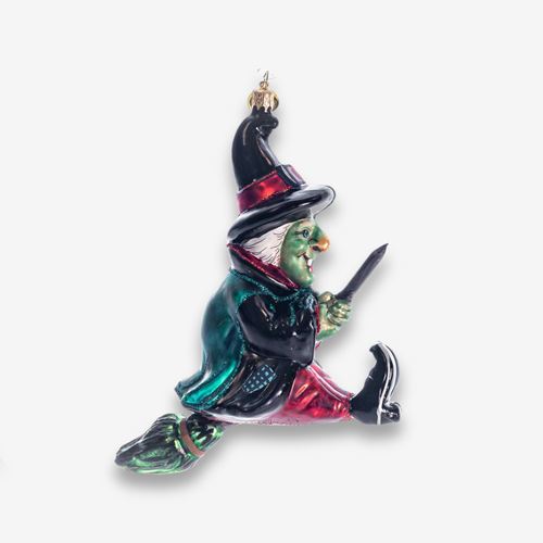 Witch On Broomstick Ornament