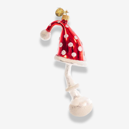 Santa Hat Toadstool Mushroom Ornament
