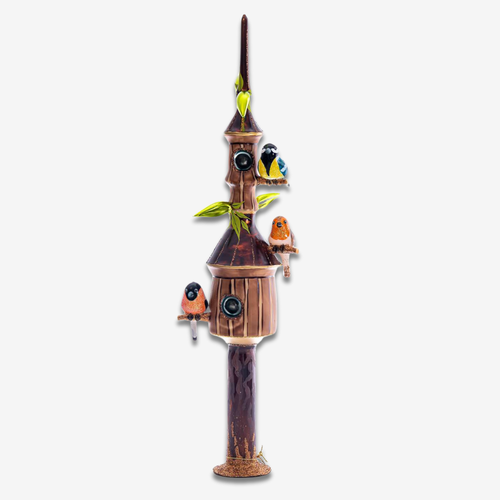 Birdhouse With Birds Tree Topper