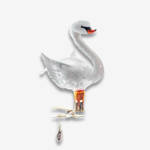 White Swan Clip-on Ornament
