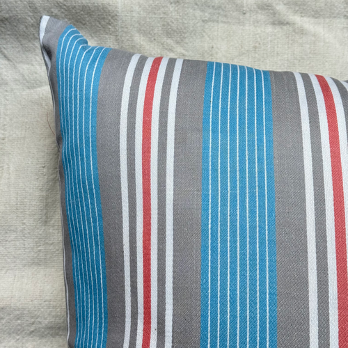 Custom 19th-century French Ticking Pillow (#3-13)