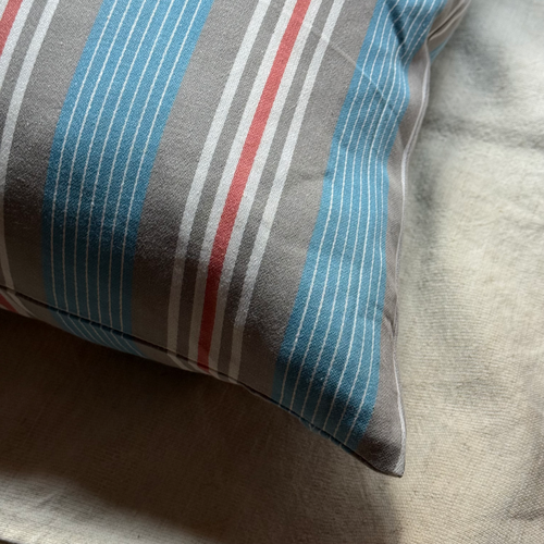 Custom 19th-century French Ticking Pillow (#3-13)