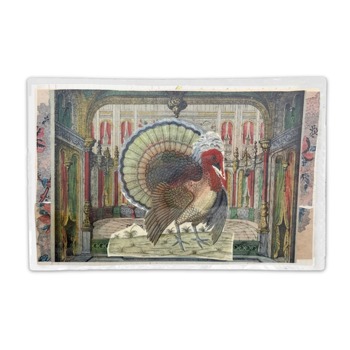 One-of-a-Kind Collaged Turkey Mat (#23)