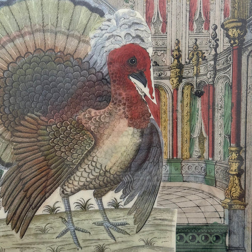 One-of-a-Kind Collaged Turkey Mat (#23)