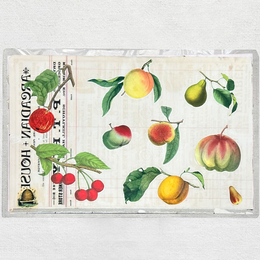 One of a Kind Collaged Fruits Mat (#627)