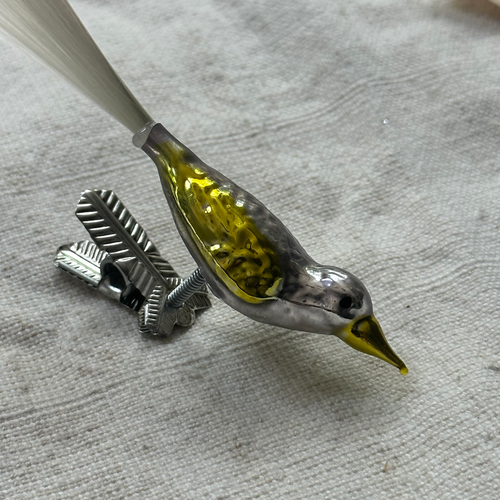 Nostalgic Mini Clip-on Yellow Bird Ornament