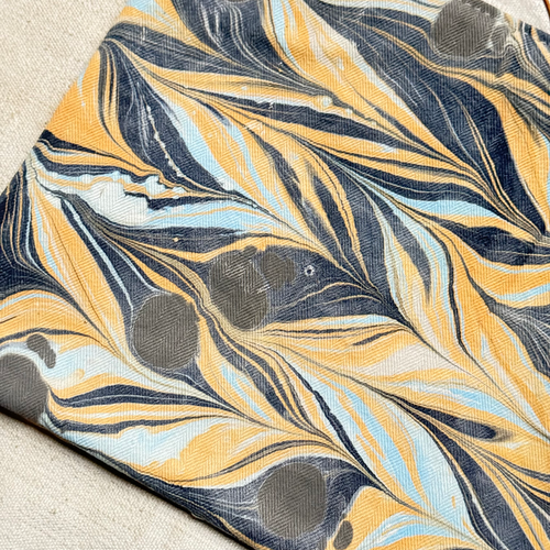 Hand Marbled One-of-a-Kind Zipper Pouch (#P15)