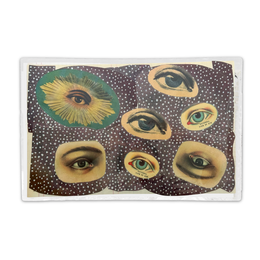 One-of-a-Kind Collaged Eye Mat (#24)