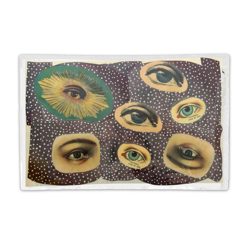 One-of-a-Kind Collaged Eye Mat (#24)