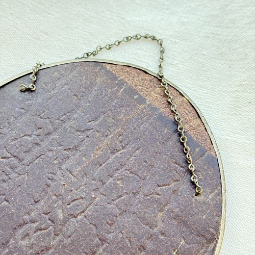 19th-century Italian Ex-Voto Sacred Silver Heart in Oval Hanging Case (No. 124)