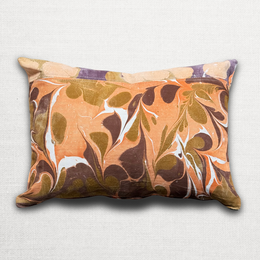 Hand Marbled One-of-a-Kind Pillow (26-11)