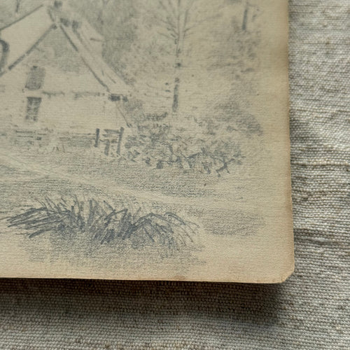 19th-century French Pencil Drawing by Alphonse Baril (#7)