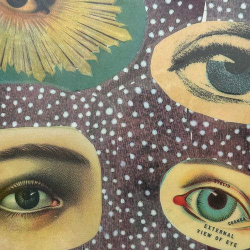 One-of-a-Kind Collaged Eye Mat (#24)