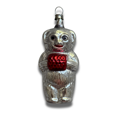 Nostalgic Silver Teddy Bear Ornament